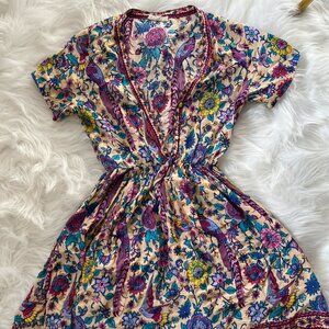Bohemian Paisley Button Down Summer Dress